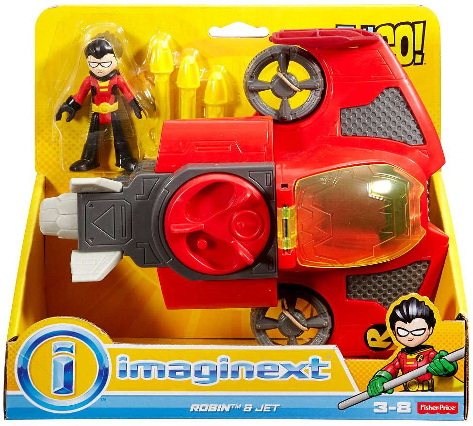 Fisher Price Teen Titans Go Imaginext Robin Jet 3 Figure Set ToyWiz
