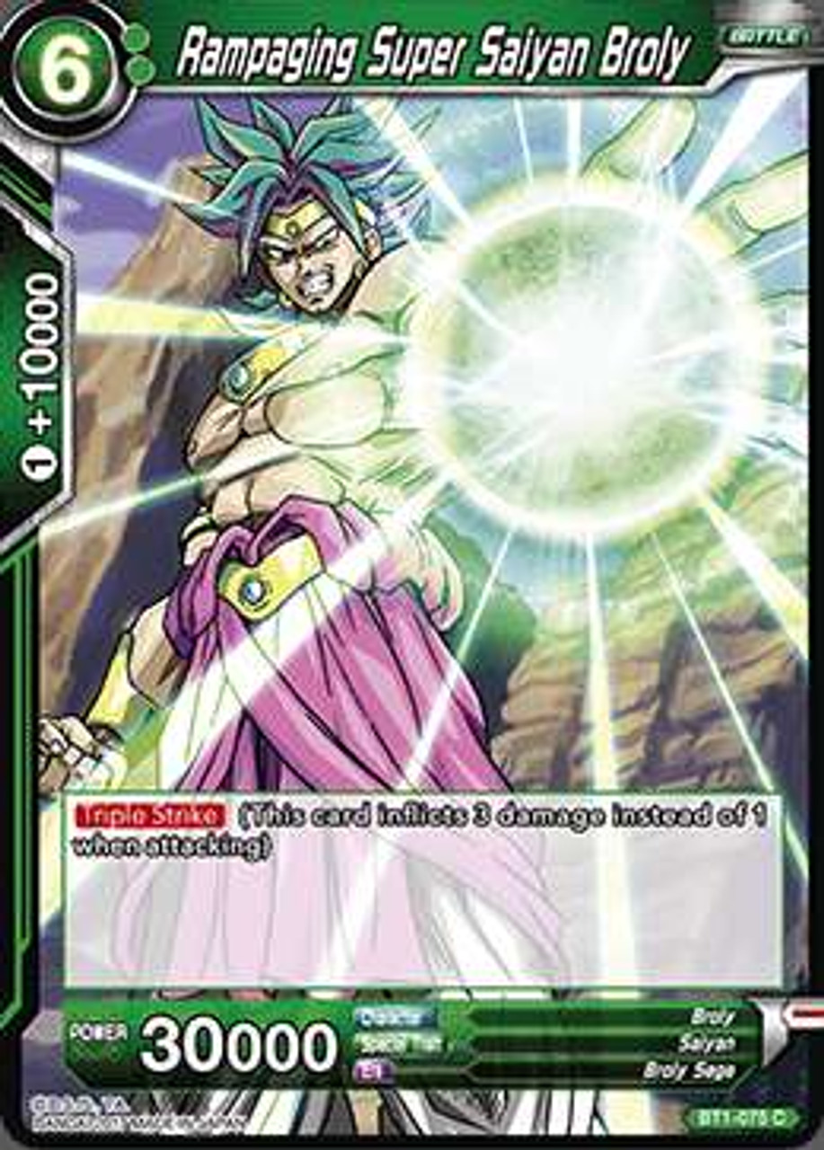 Dragon Ball Super Collectible Card Game Galactic Battle Single Card Common Rampaging Super Saiyan Broly Bt1 075 Toywiz - saiyan rampage roblox release date