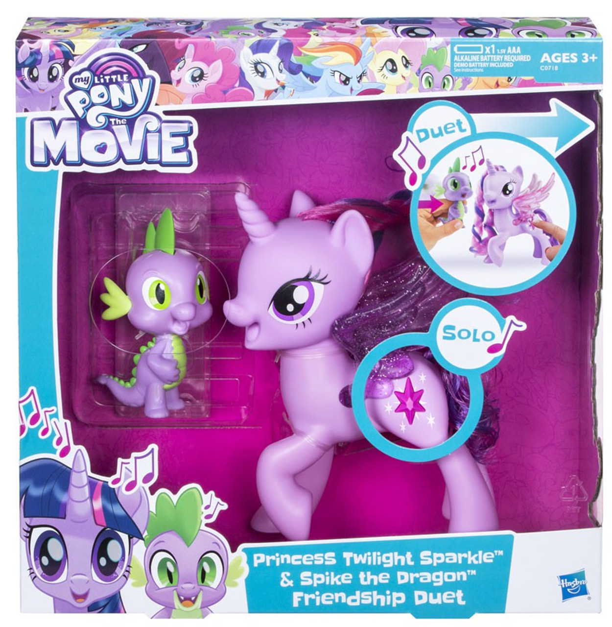 My Little Pony The Movie Princess Twilight Sparkle Spike The Drago Friendship Duet Set Hasbro Toys Toywiz - spike in a bag my little pony roblox