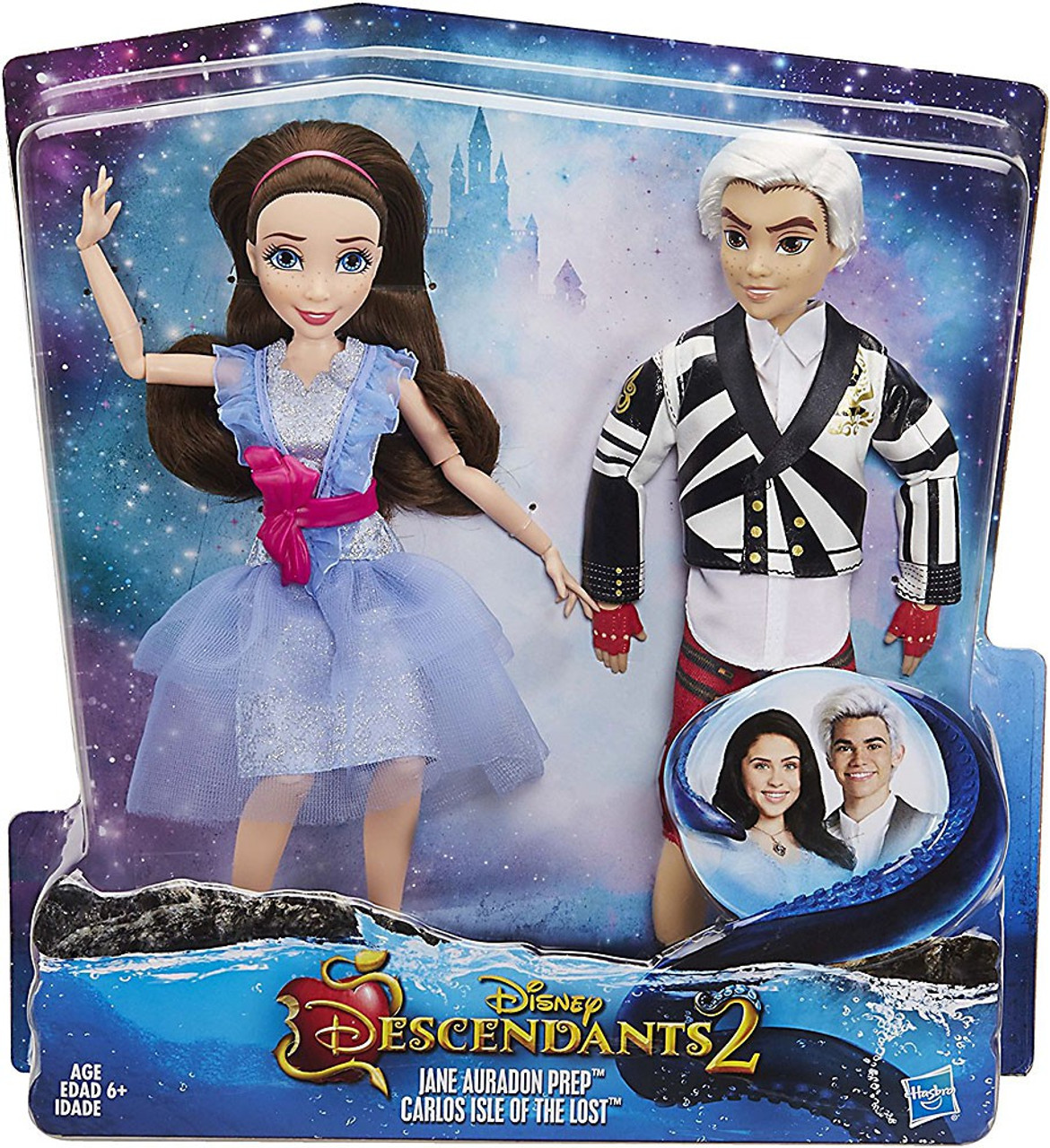 Disney Descendants Jane Auradon Prep Carlos Isle Of The Lost Fashion Doll 2 Pack Hasbro Toys Toywiz - audrey descendants coronation dress roblox