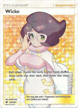 pokemon wicke card Sun & Moon Burning Shadows - - 147/147 Pokemon Trading Card Game Sun