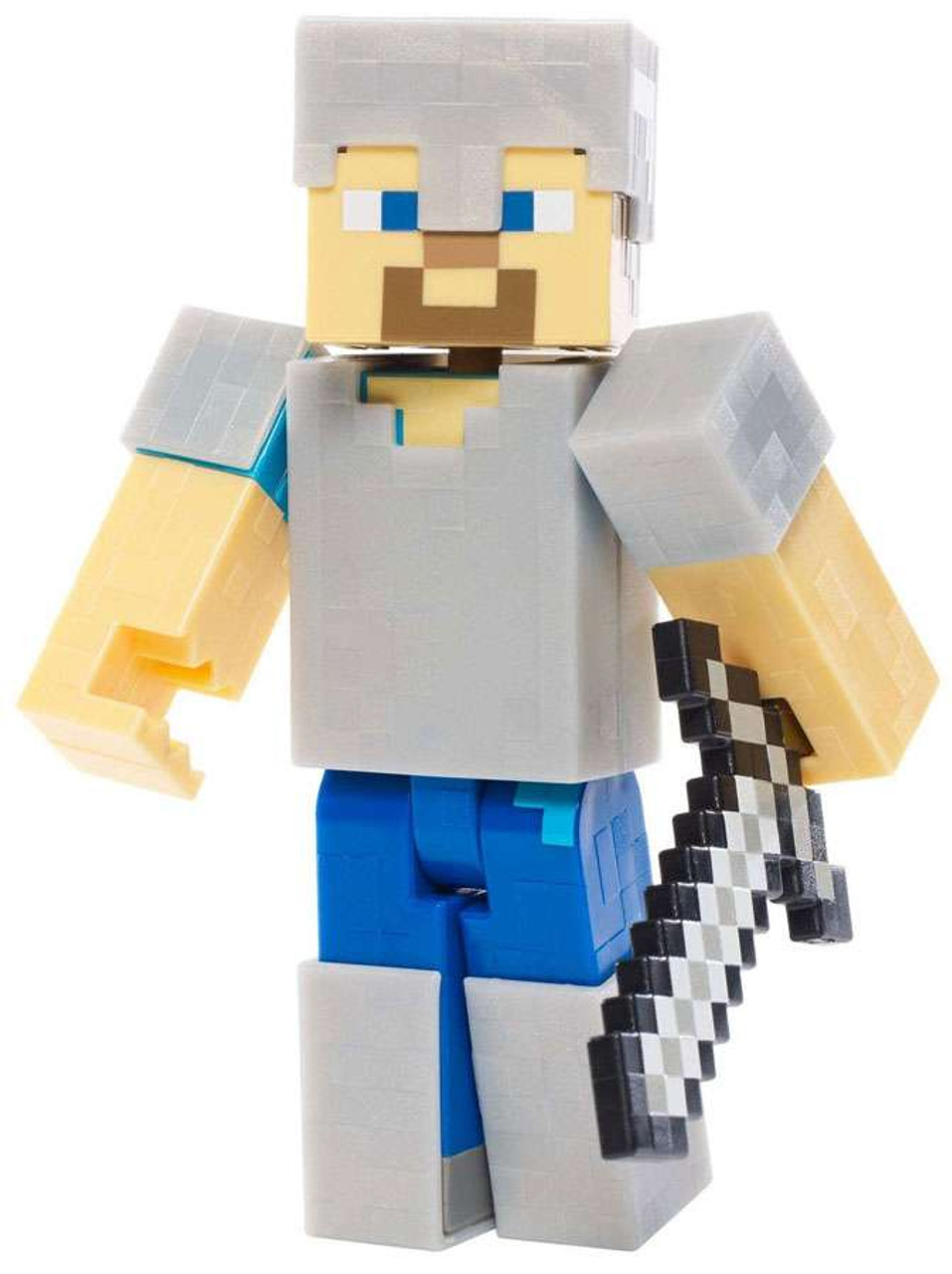 Minecraft Survival Mode Iron Armor Steve 5 Action Figure Mattel Toys ...