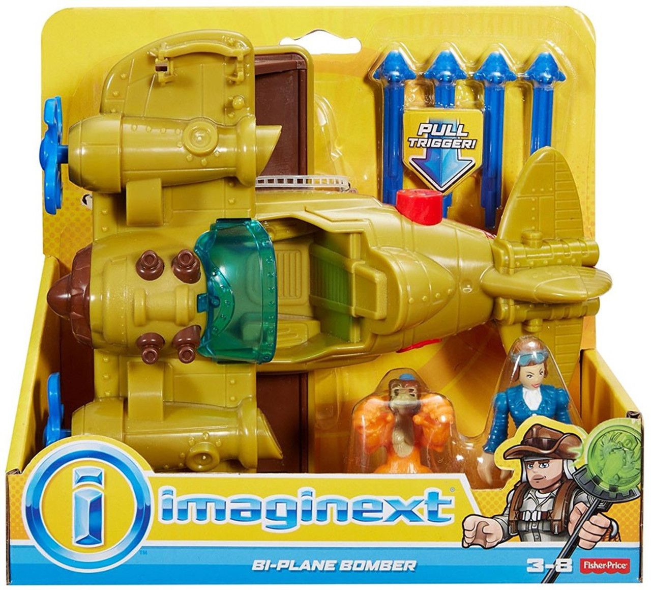 Fisher Price Imaginext BiPlane Bomber Playset ToyWiz