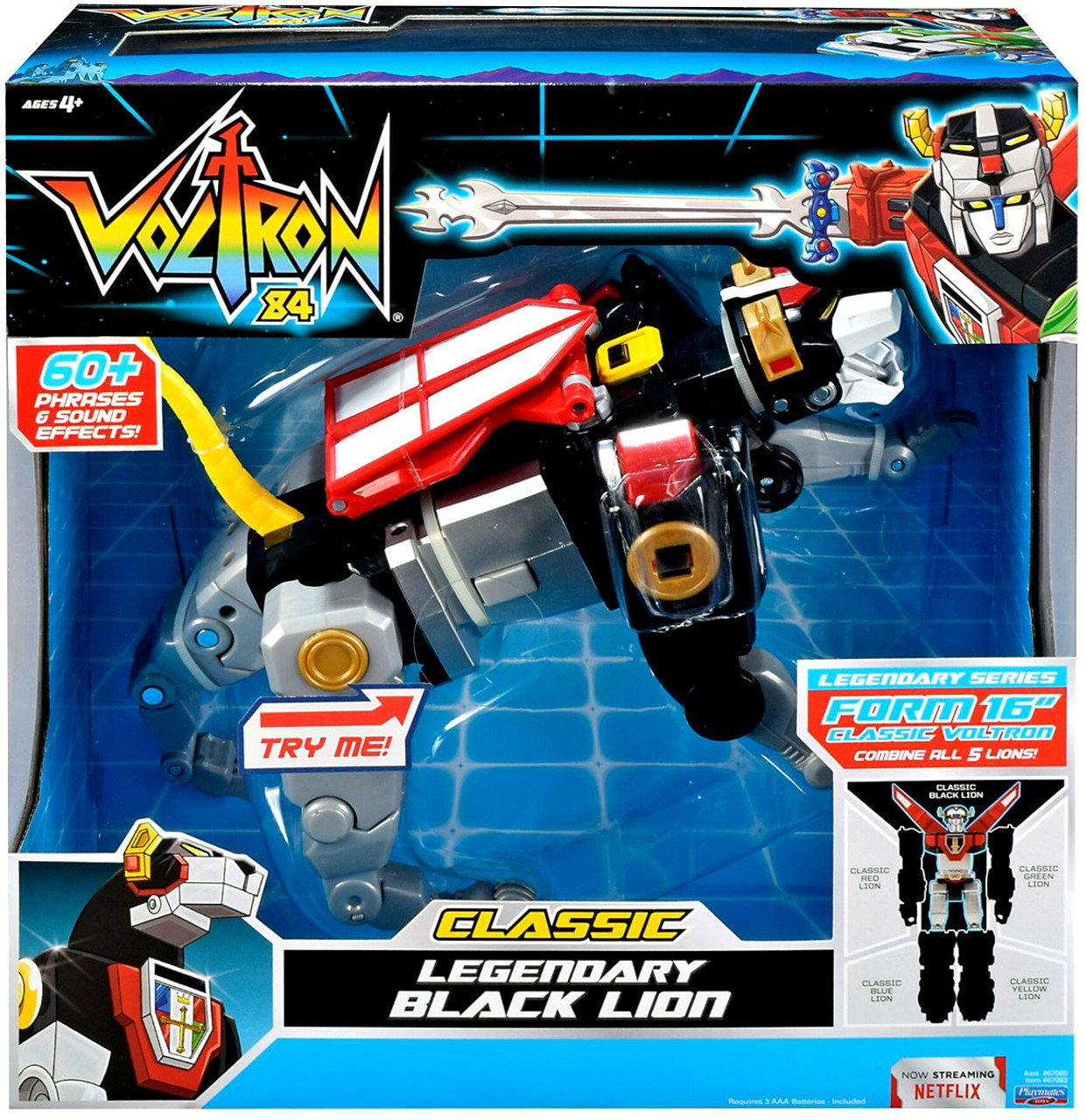 Voltron 84 Classic Legendary Black Lion Deluxe Combinable Action Figure Playmates Toywiz - roblox voltron red lion