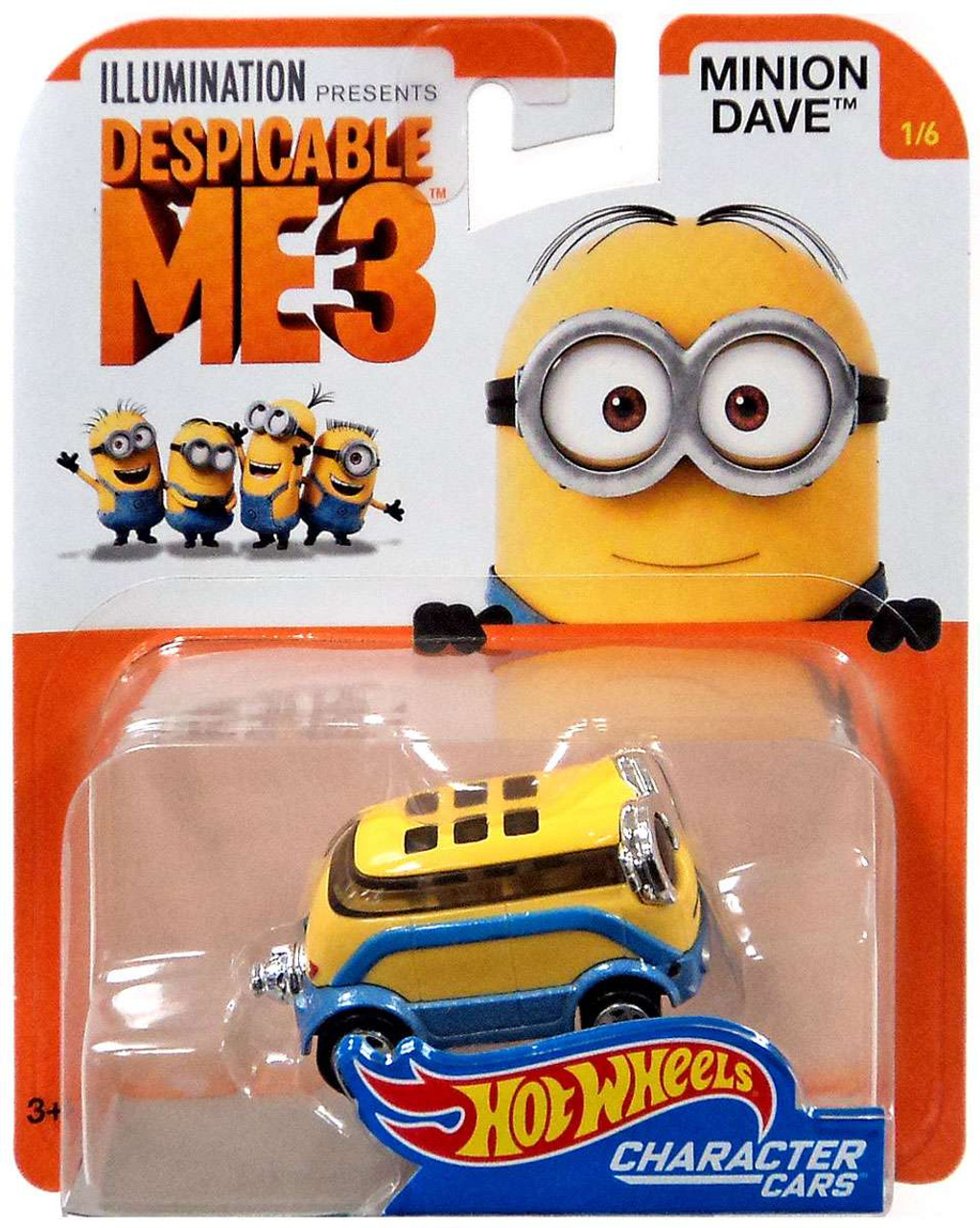 Hot Wheels Despicable Me 3 Gru Diecast Character Car 4 6 Contemporary Manufacture