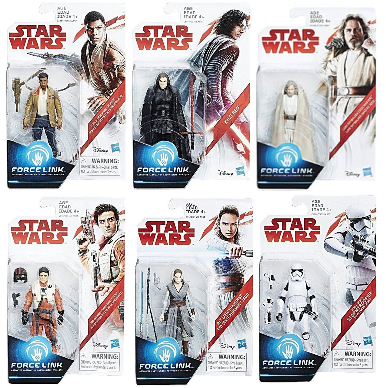 Star Wars The Last Jedi Force Link Orange Series Wave 1 Set of 6 Action