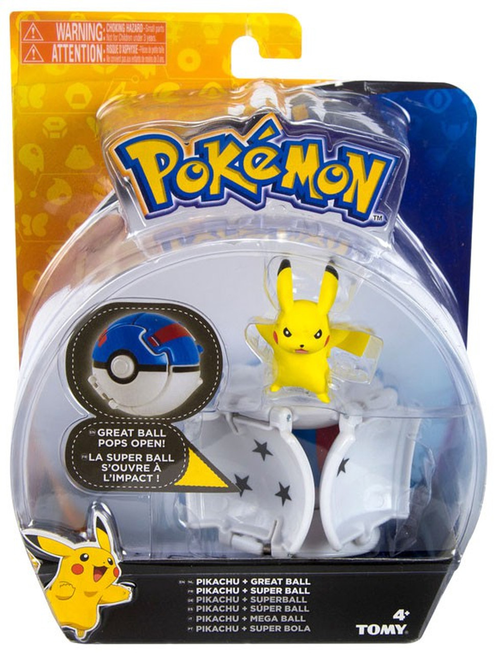 Pokemon Throw N Pop Pokeball Pikachu Great Ball Figure Set Standing Arms Out Tomy Toywiz - poke bola roblox