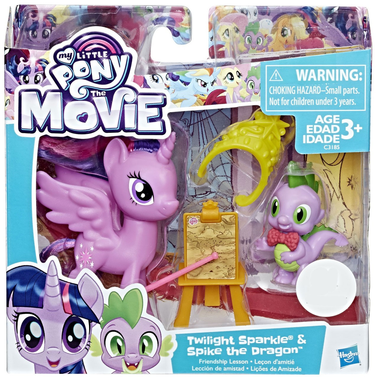 My Little Pony The Movie Twilight Sparkle Spike The Dragon Exclusive Figure 2 Pack Friendship Lesson Hasbro Toys Toywiz - spike in a bag my little pony roblox