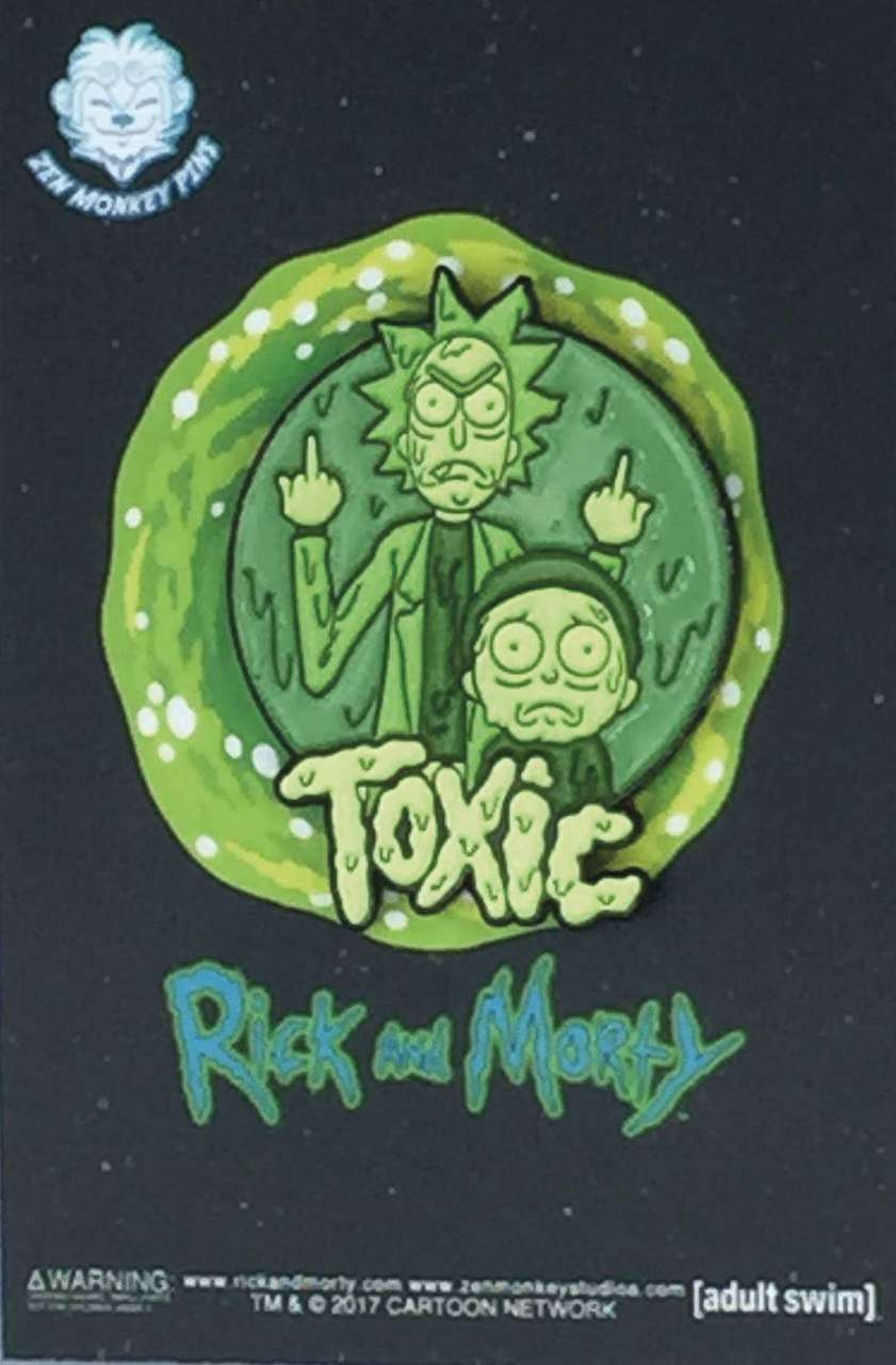 Rick Morty Toxic Rick Morty 1.5 Enamel Pin Zen Monkey Studios - ToyWiz
