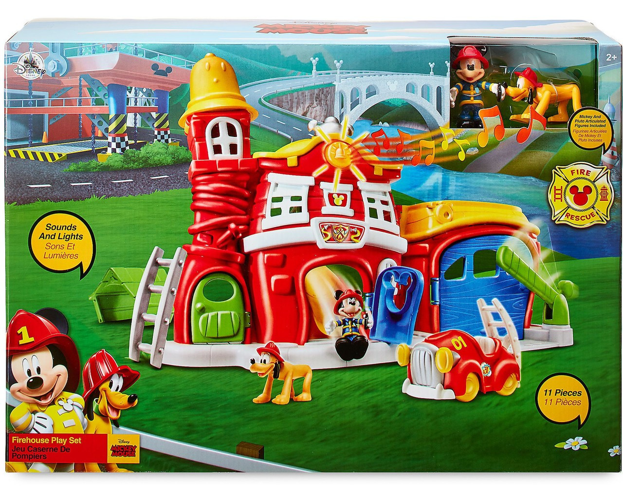 mickey firehouse playset