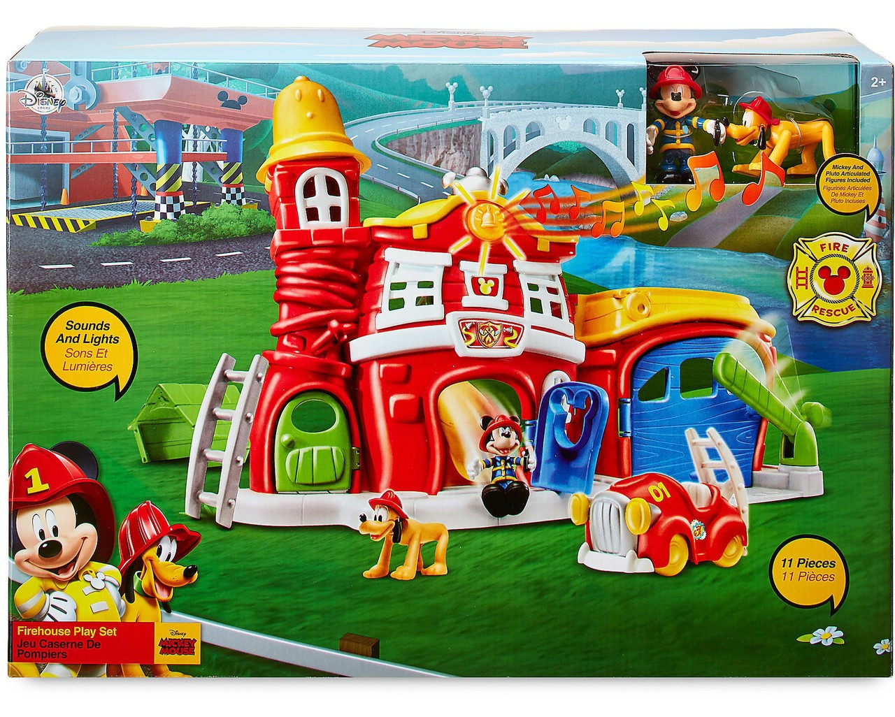 mickey firehouse playset