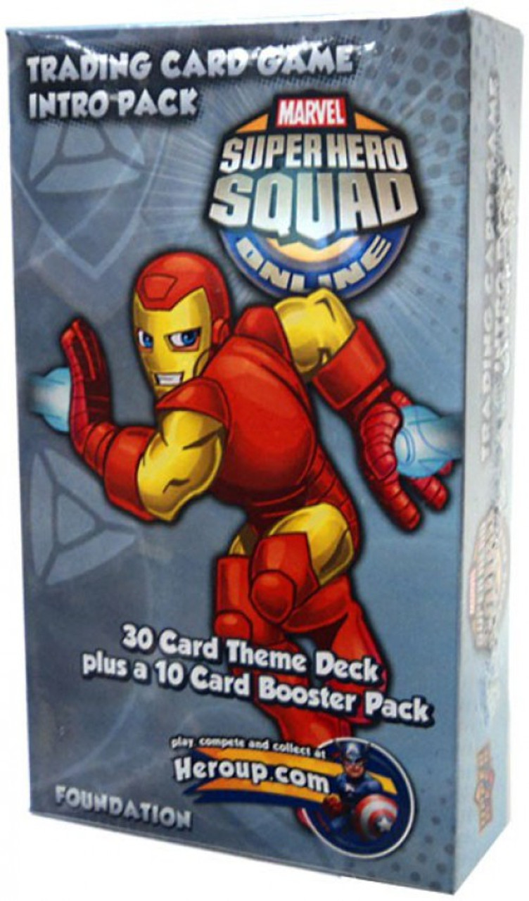 Marvel Trading Card Game Superhero Squad Online Iron Man Intro Pack Upper Deck Toywiz - marvelsuper hero squad online roblox