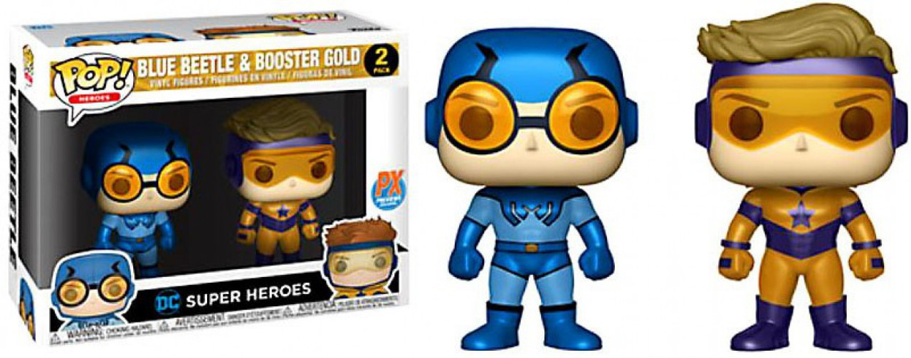 Funko DC Universe POP Heroes Blue Beetle Booster Gold Exclusive 