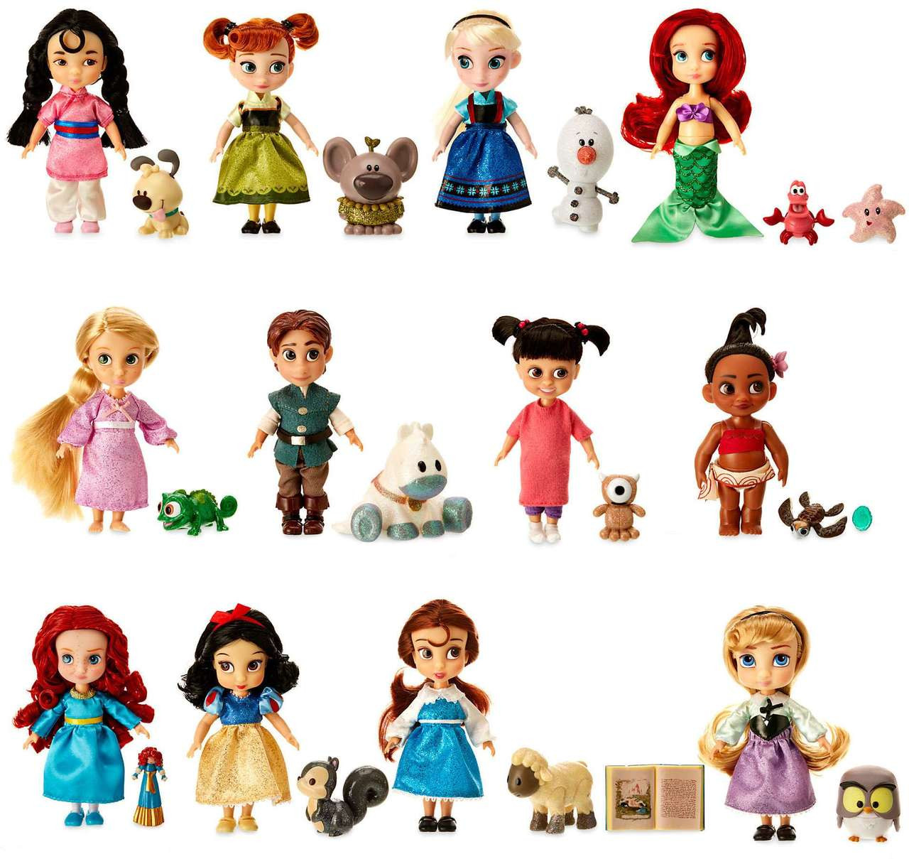 Disney 2017 Animators Collection Exclusive Mini Doll 12 Piece T Set Toywiz