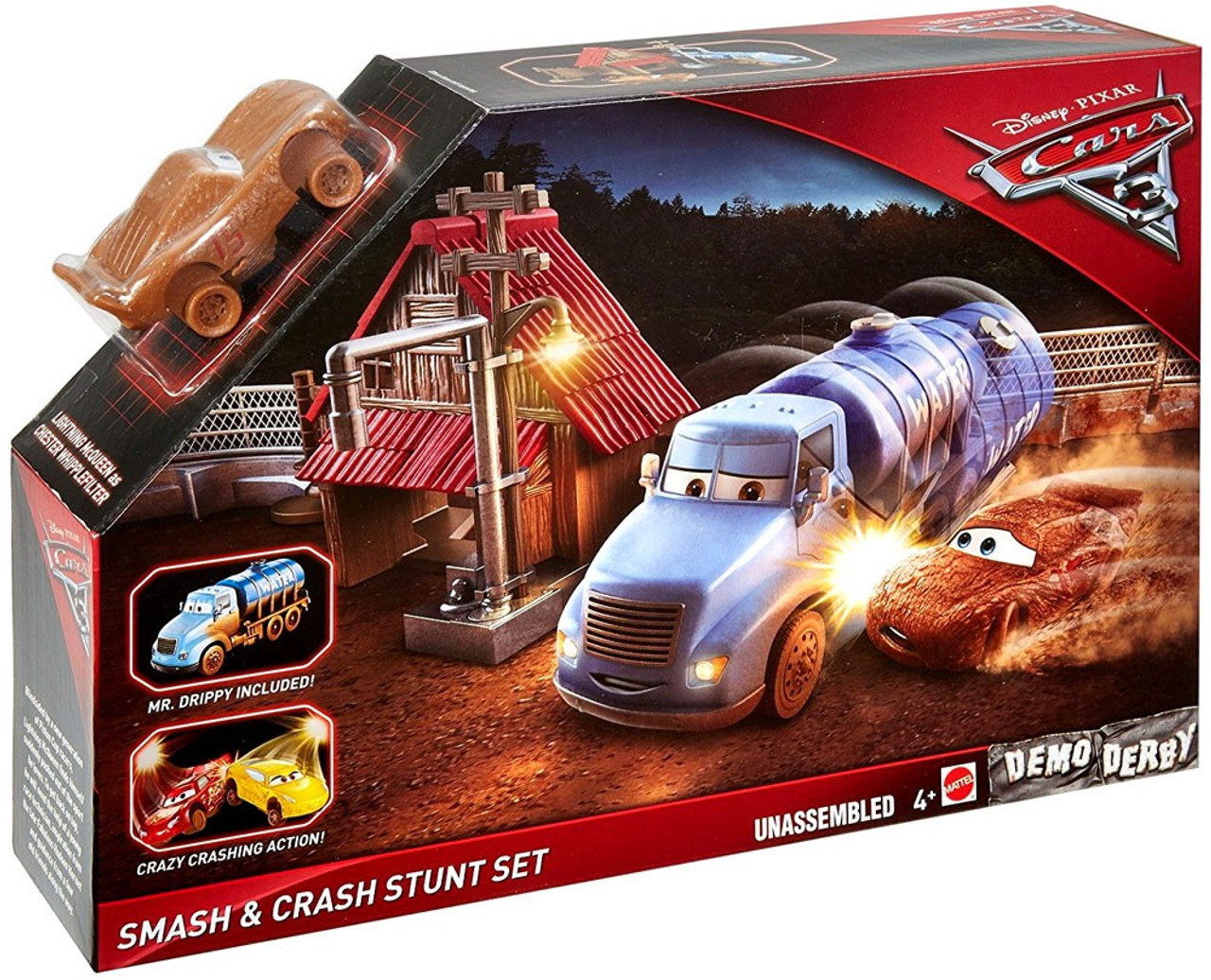 disney pixar cars 3 crazy 8 crashers smash & crash derby playset