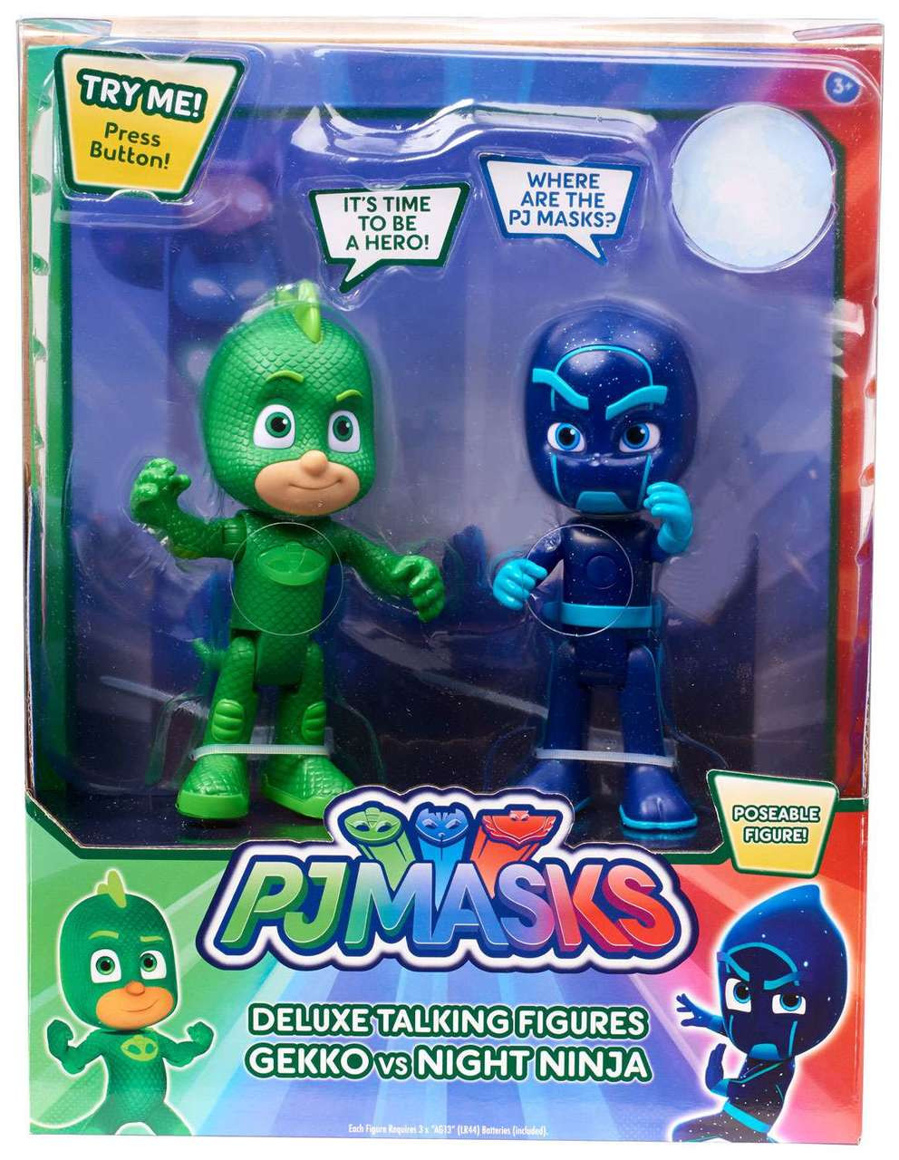 Disney Junior PJ Masks Gekko Night Ninja Exclusive Talking Action Figure 2Pack Just Play ToyWiz