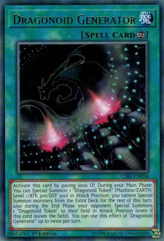 YuGiOh Circuit Break Single Card Rare Dragonoid Generator CIBREN054