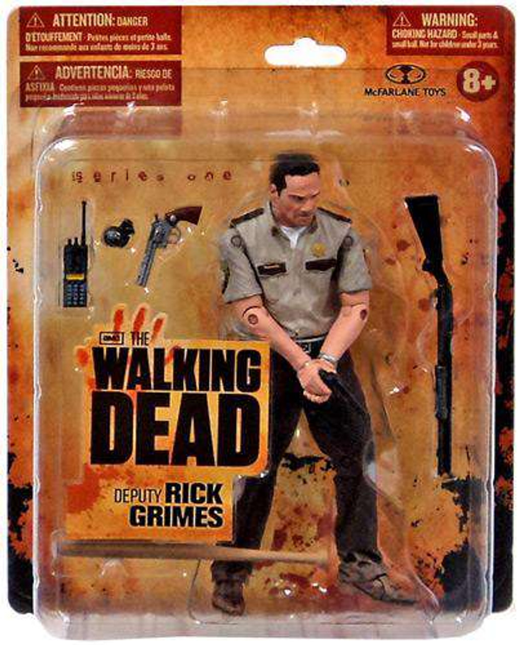 Mcfarlane Toys The Walking Dead Amc Tv Series 1 Deputy Rick Grimes Action Figure Short Card Version Toywiz - roblox rick grimes