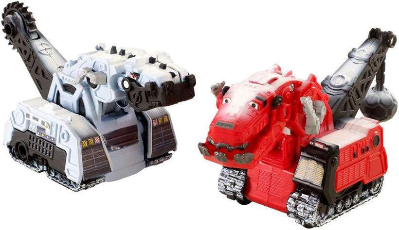 Dinotrux Blizzard Battlers Motorized Pull Back 2Pack Ty Rux DStructs
