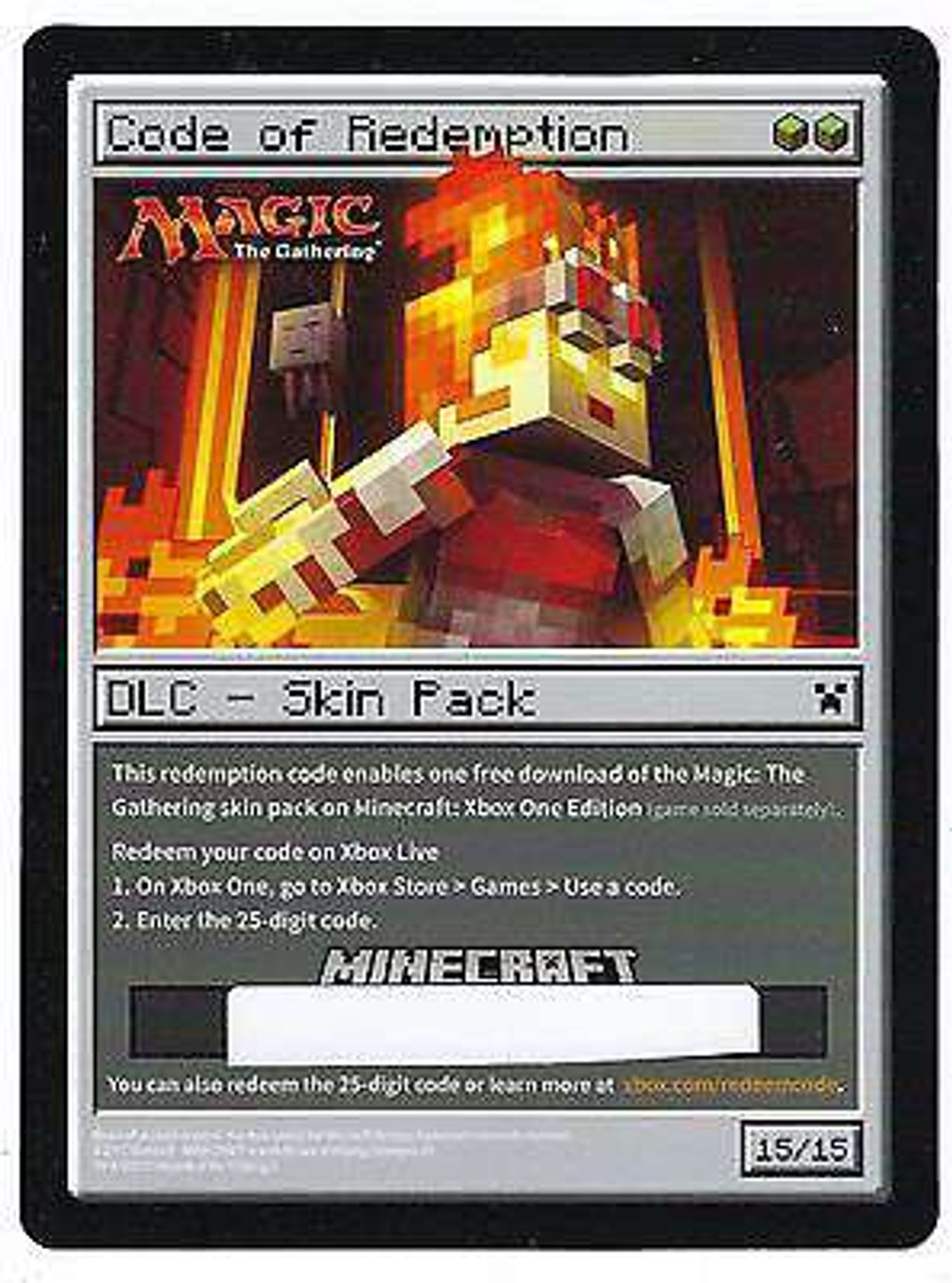 Minecraft Magic The Gathering Code Of Redemption Code Card Wizards Of The Coast Toywiz - magic elements roblox codes