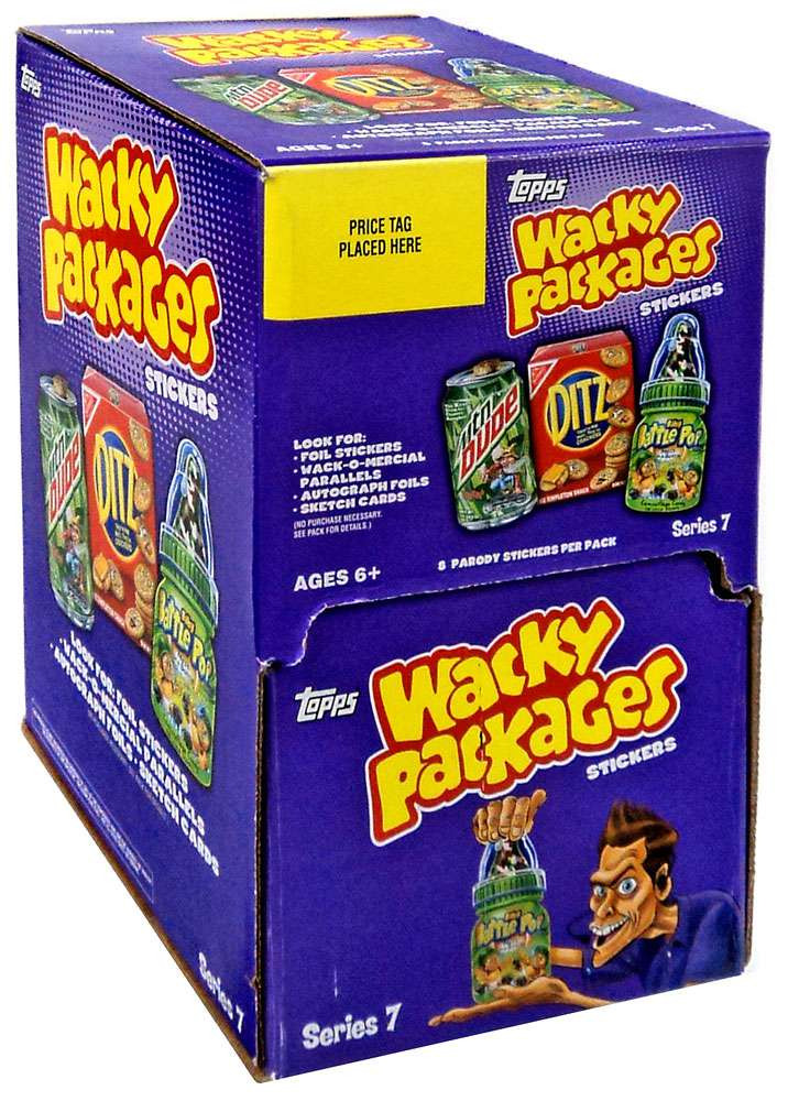 Wacky Packages Topps Series 7 Trading Card Sticker GRAVITY FEED Box 48
