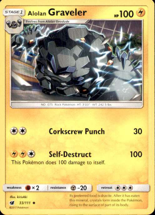 Pokemon Sun Moon Crimson Invasion Single Card Uncommon Alolan Graveler 33 Toywiz Pokemon Sun Moon Crimson Invasion Single Card Uncommon Alolan Graveler 33 Toywiz