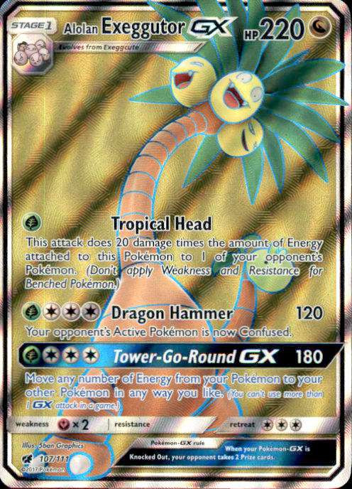 Pokemon Sun Moon Crimson Invasion Single Card Ultra Rare Full Art Alolan Exeggutor Gx 107 Toywiz