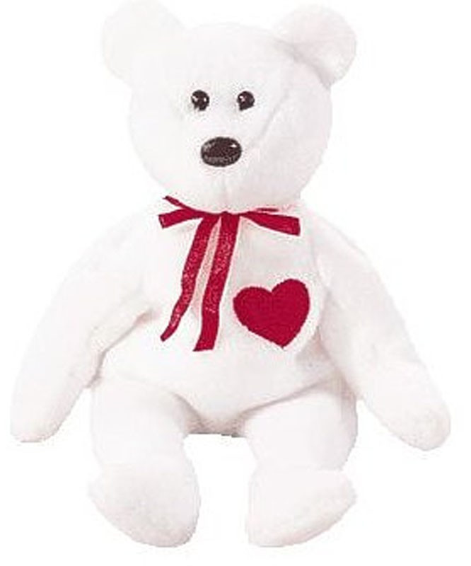 Beanie Babies Valentino the Valentines Bear Beanie Baby Plush Ty ToyWiz