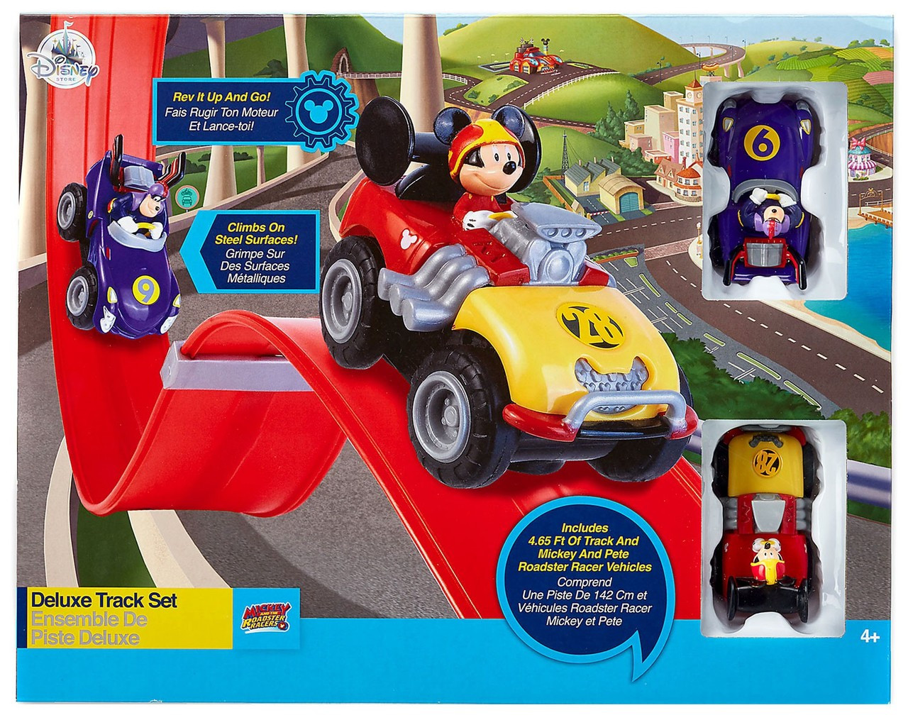Disney Babies カーリアトレイ カーダストボックス 等　5点セット Disney Mickey Roadster Racers Deluxe Track Exclusive Set - ToyWiz