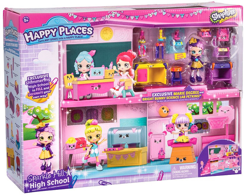 Shopkins Happy Places Sparkle Hill High School Playset Moose Toys ToyWiz