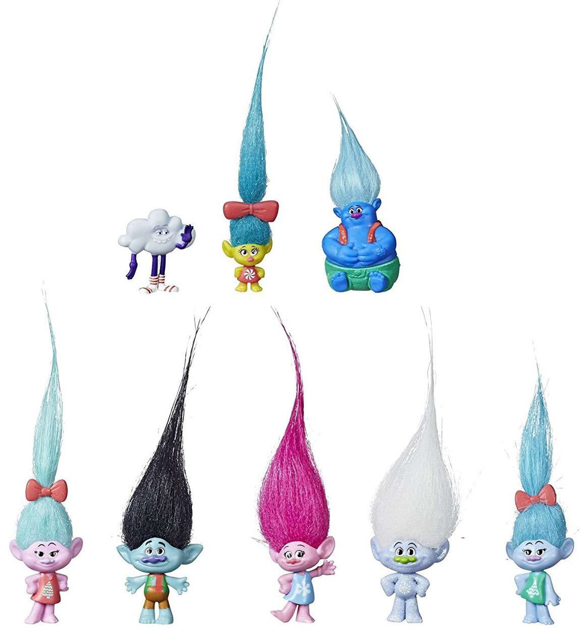 Trolls Holiday Caterbus Mini Figure 8-Pack Hasbro Toys - ToyWiz