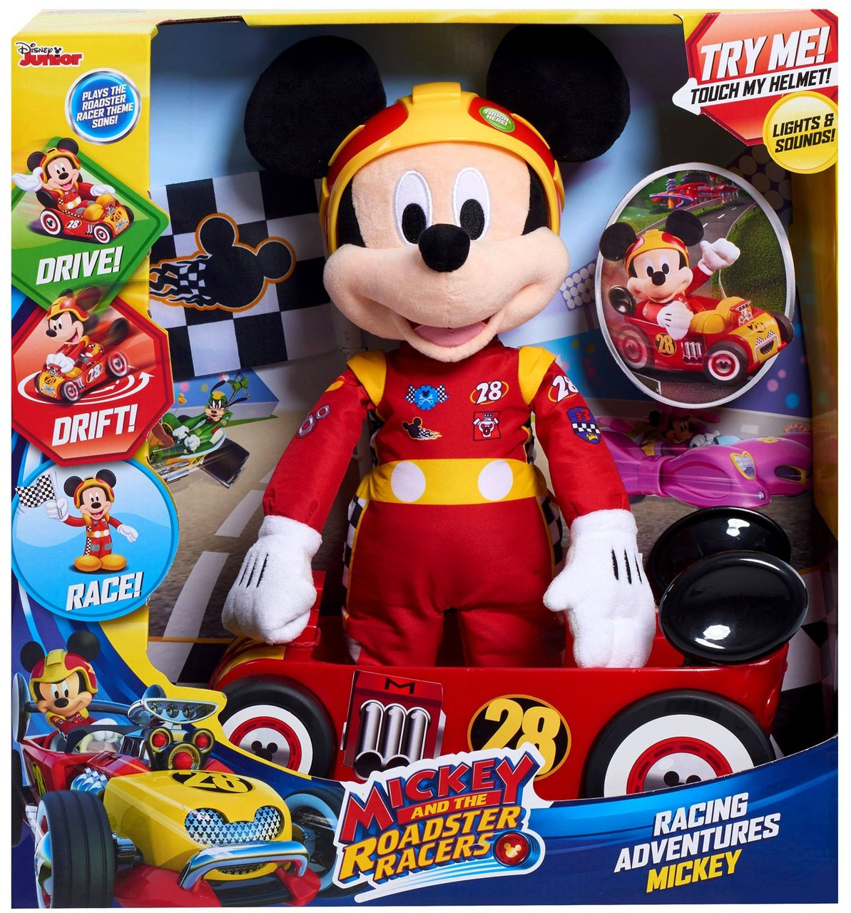 Disney Mickey Roadster Racers Racing Adventures Mickey Figure Lights