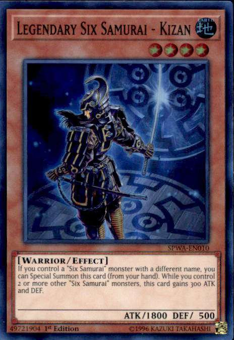 Yugioh Karte – Legendäre Sechs Samurai - Kageki – Super Rare, Deutsch, 1. Auflage, Inkl. Toploader