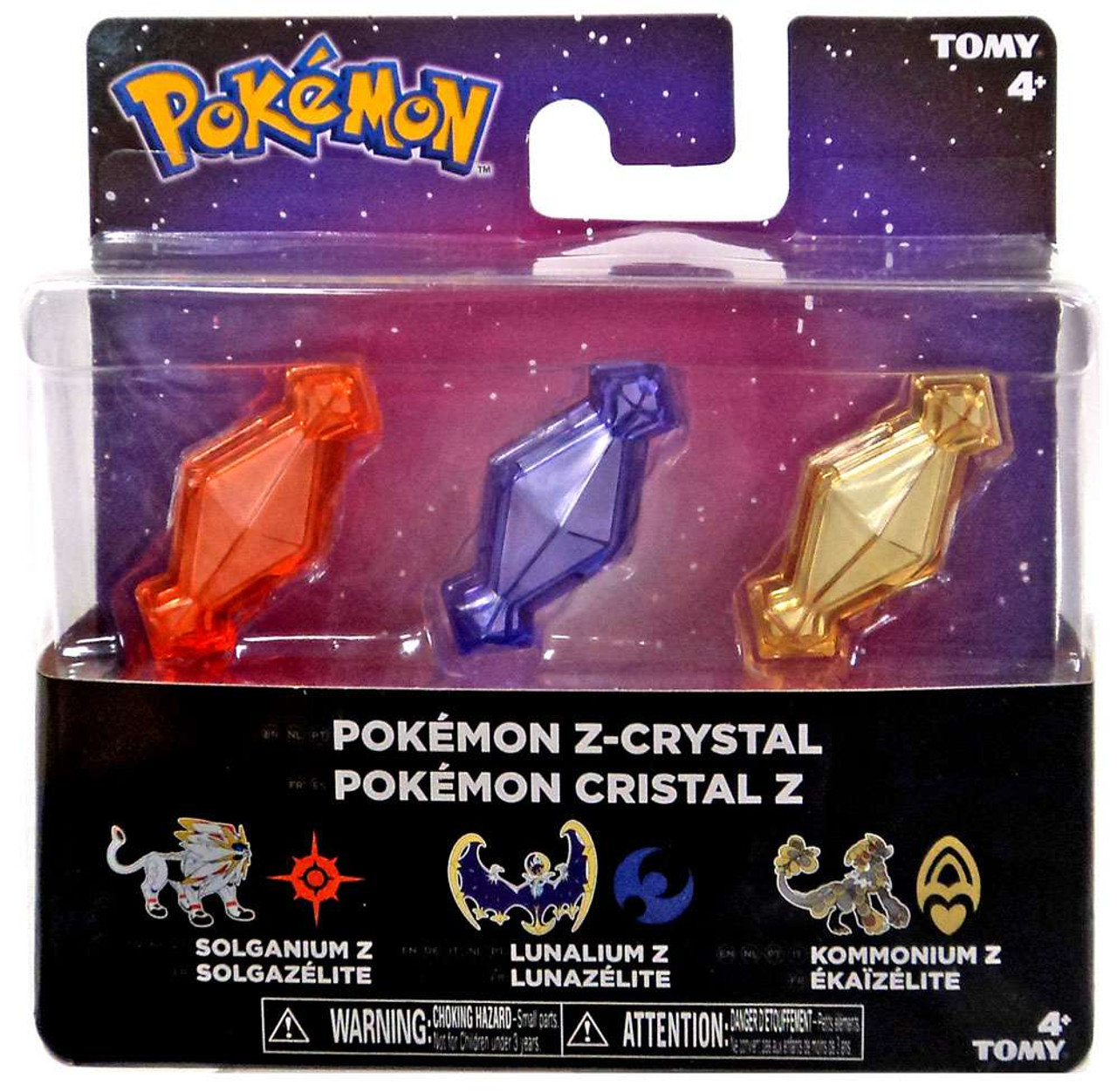 Pokemon Z Ring Solganium Z Lunalium Z Kommonium Z Crystal 3 Pack