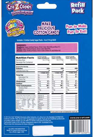 CraZCookn Cotton Candy Maker Refill Pack Rainbow CraZArt ToyWiz