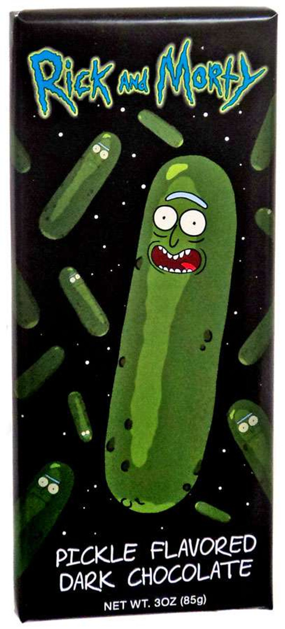 Rick Morty Pickle Flavored Dark Chocolate Exclusive Candy Bar FYE ToyWiz