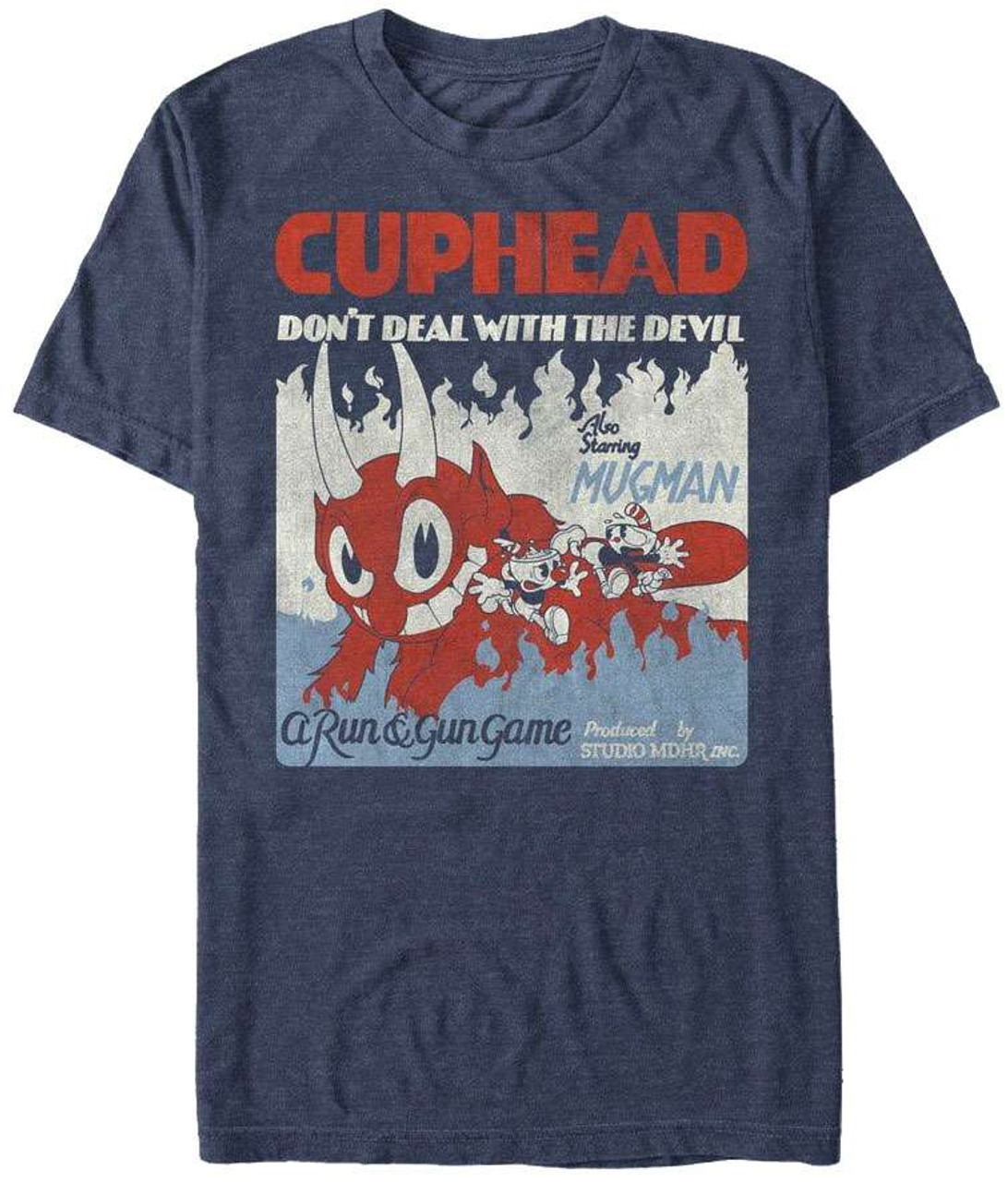 Cuphead Run Gun Game T Shirt Medium Fifth Sun Graphics Toywiz - bendy and the ink machine bow tie minnie mouse t shirt roblox