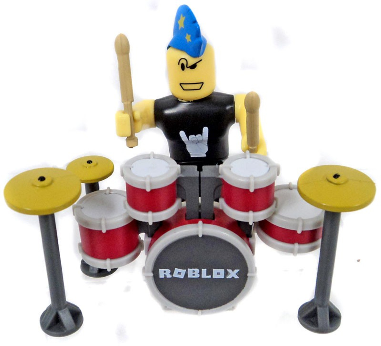 Roblox Punk Rocker With Drums 3 Minifigure Loose Jazwares Toywiz - rd drum set roblox