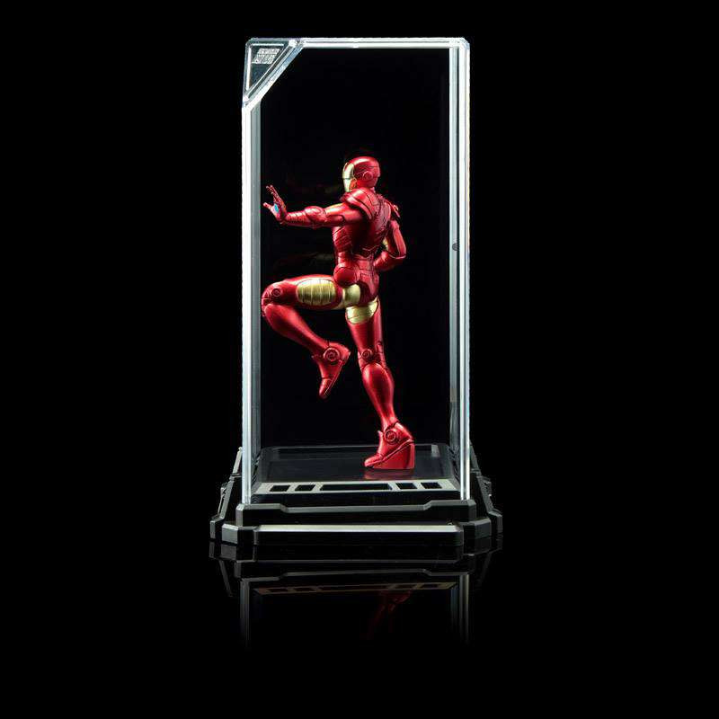 Marvel Super Hero Illuminate Gallery Iron Man 4 Statue Display Case