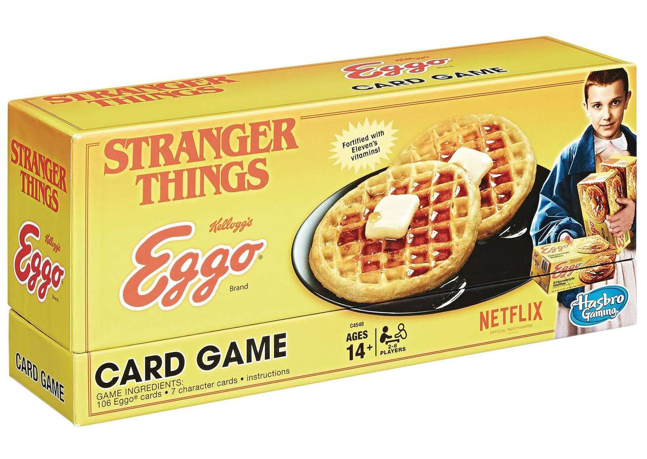 Stranger Things Kelloggs Eggo Card Game Hasbro Toywiz - eggo waffles roblox