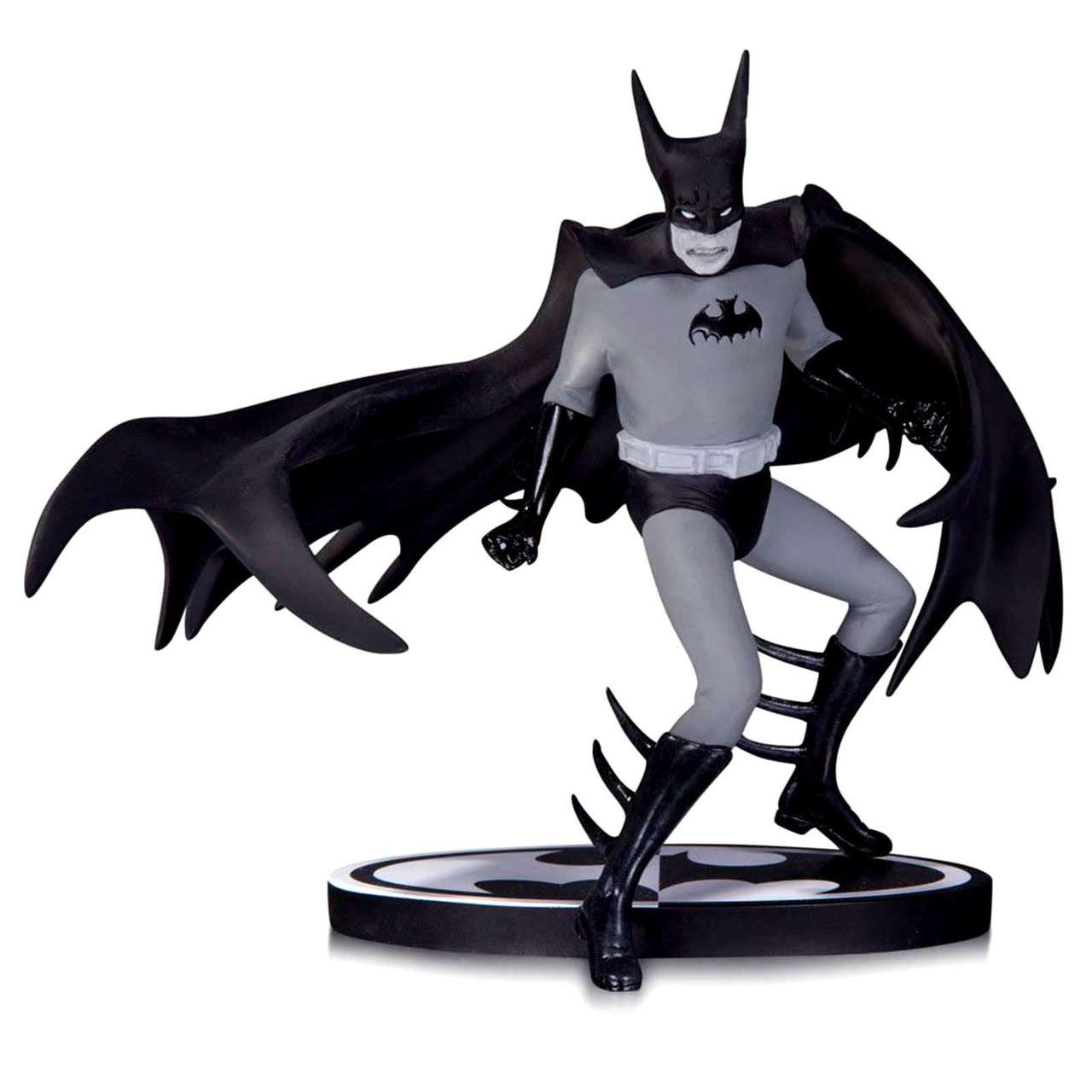 black and white batman figure