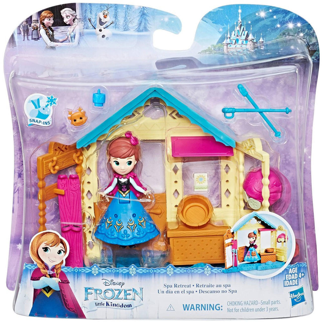 Disney Frozen Little Kingdom Anna Spa Retreat Mini Doll Playset Hasbro