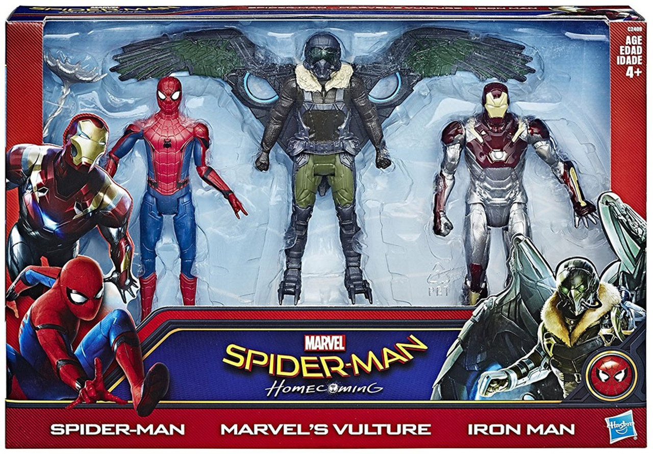 marvel legends spider man homecoming iron man 2 pack