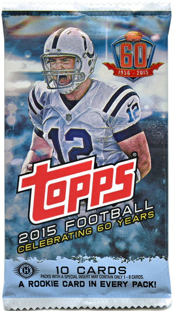 Nfl Topps 2015 Football Trading Card Hobby Pack 10 Cards 1 Rookie Per Pack Toywiz - national football league and roblox team up to celebrate