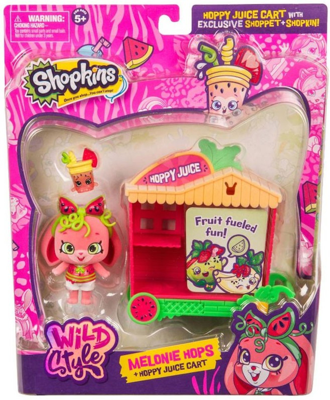 Shopkins Season 9 Wild Style Melonie Hops Hoppy Juice Cart Theme Pack 8661