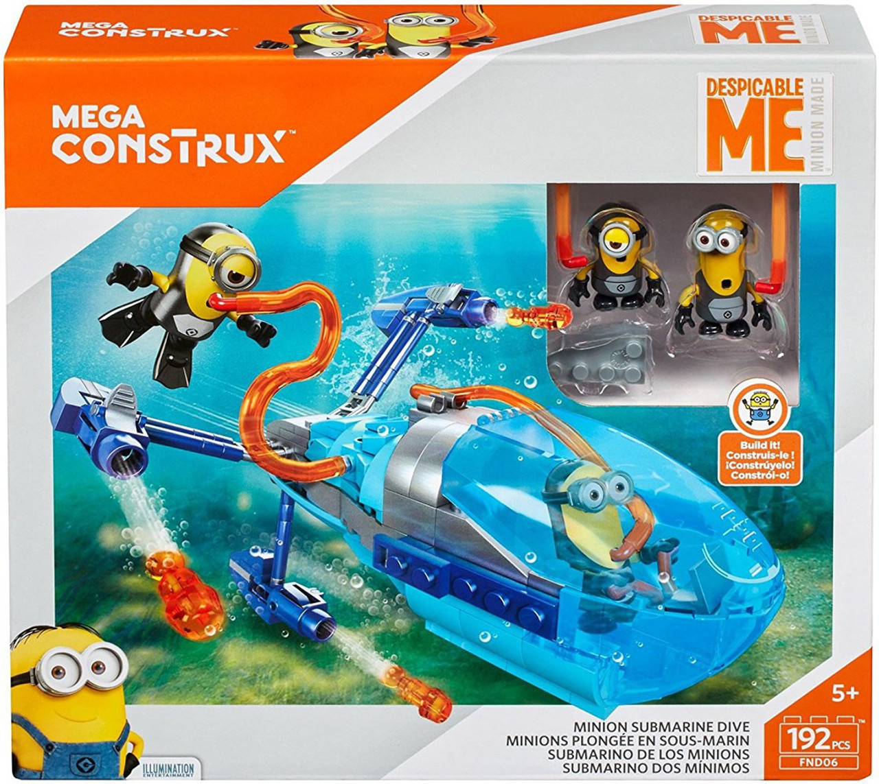 Despicable Me Minions Minion Submarine Dive Set Mega Construx Toywiz - cart ride into minions roblox