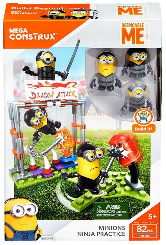 Despicable Me Mega Construx Minions Ninja Practice Set Mattel Toywiz
