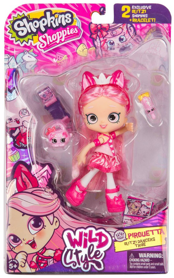 Shopkins Shoppies Season 9 Wild Style Pirouetta Doll Figure Glitzi