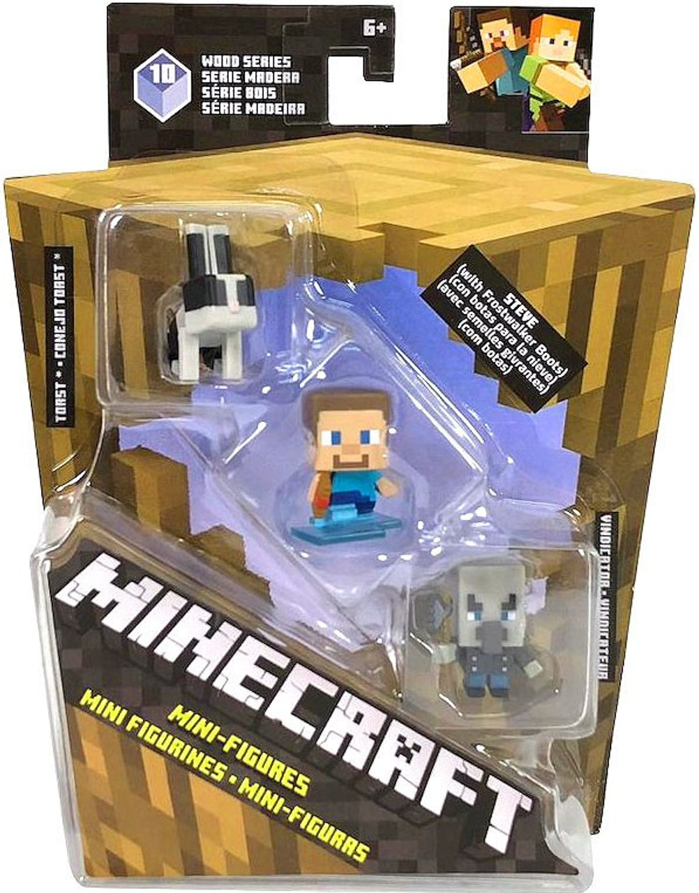 Minecraft Wood Series 10 Toast Steve Vindicator Mini Figure 3 Pack Mattel Toys Toywiz - omg toast roblox