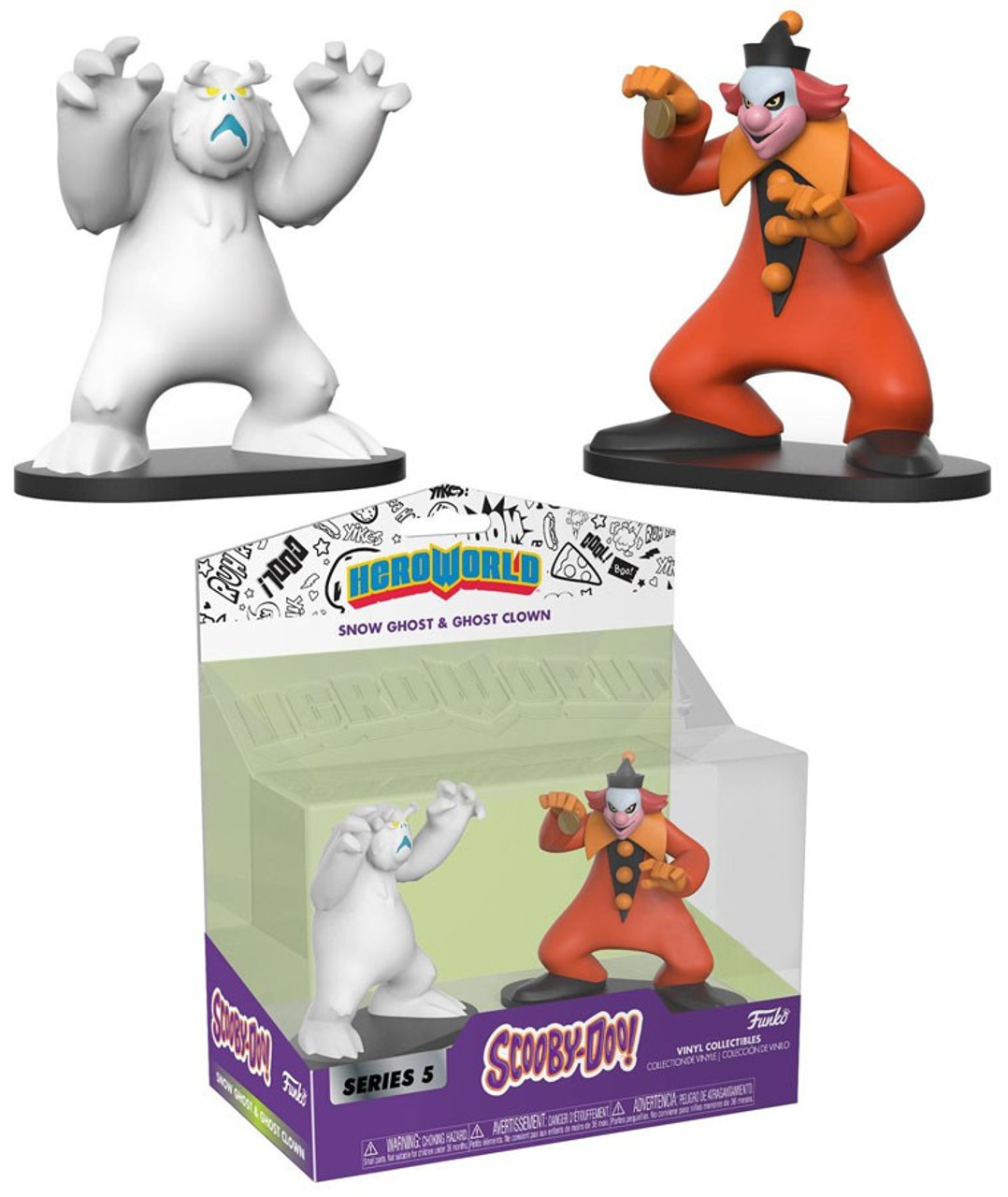 Funko Scooby Doo Hero World Series 5 Snow Ghost Ghost Clown Exclusive 4 Vinyl Figure 2 Pack Toywiz - clown arrival roblox